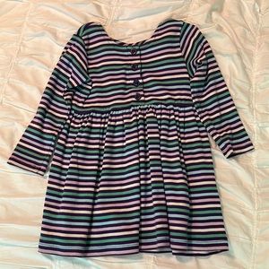 Size 90 (3T) Hanna Andersson long sleeve striped play dress